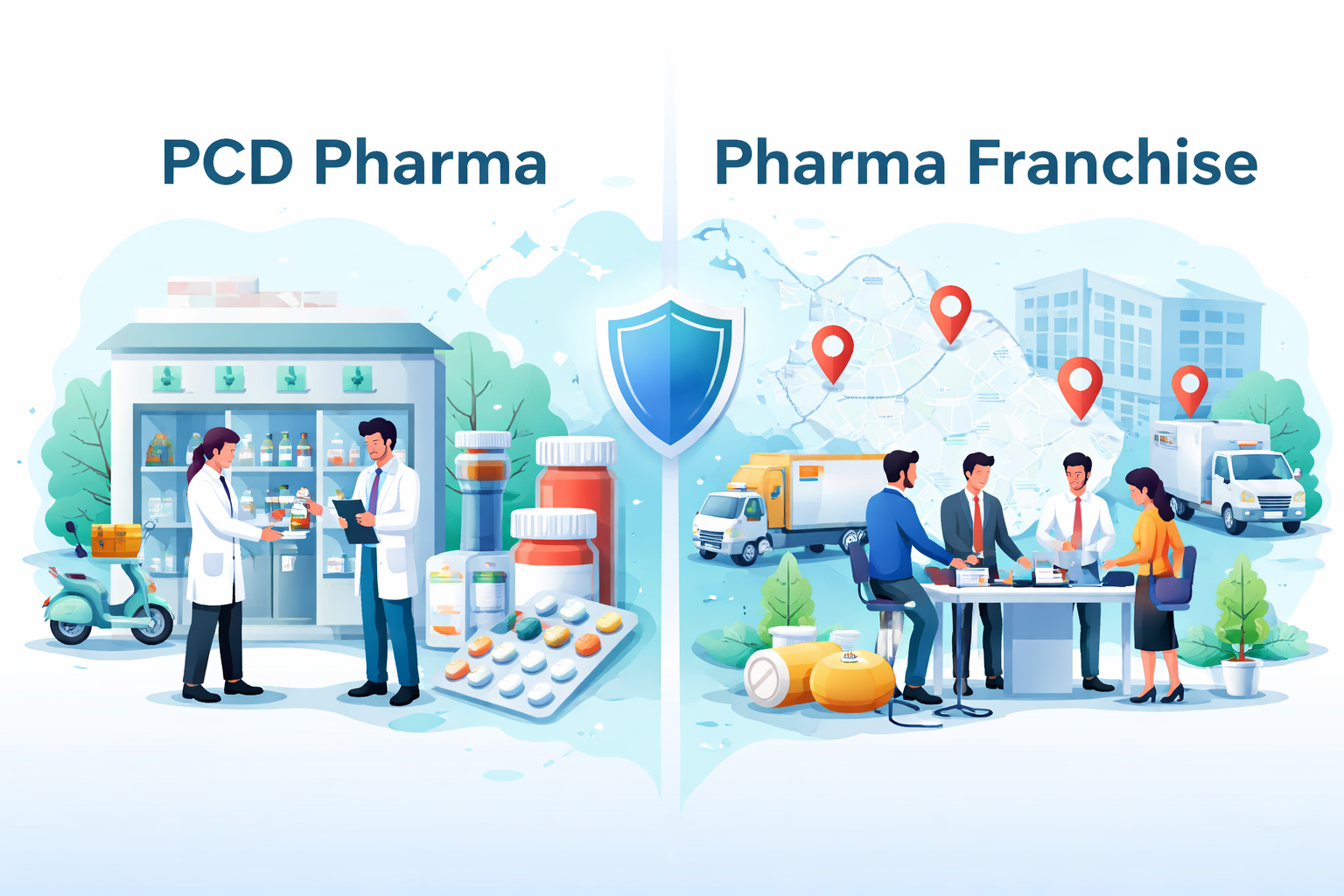 PCD Pharma vs Pharma Franchise comparison
