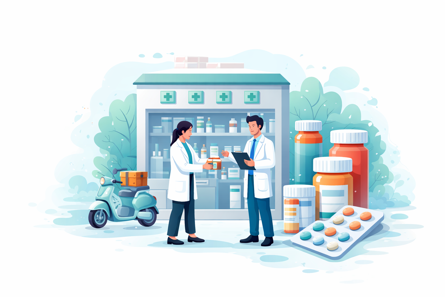 Pharmacy interaction with medical representative